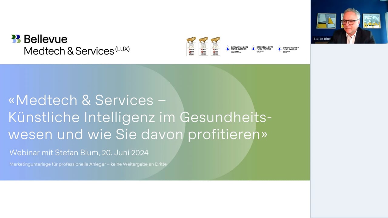 Webinar: «Medtech & Services – Künstliche Intelligenz im Gesundheits-wesen und wie Sie davon profitieren»